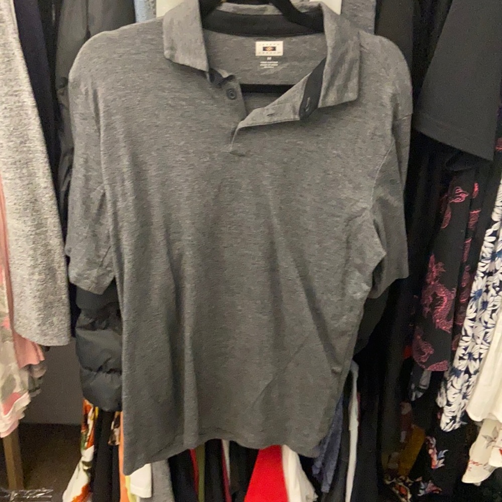 Gray polo t shirt